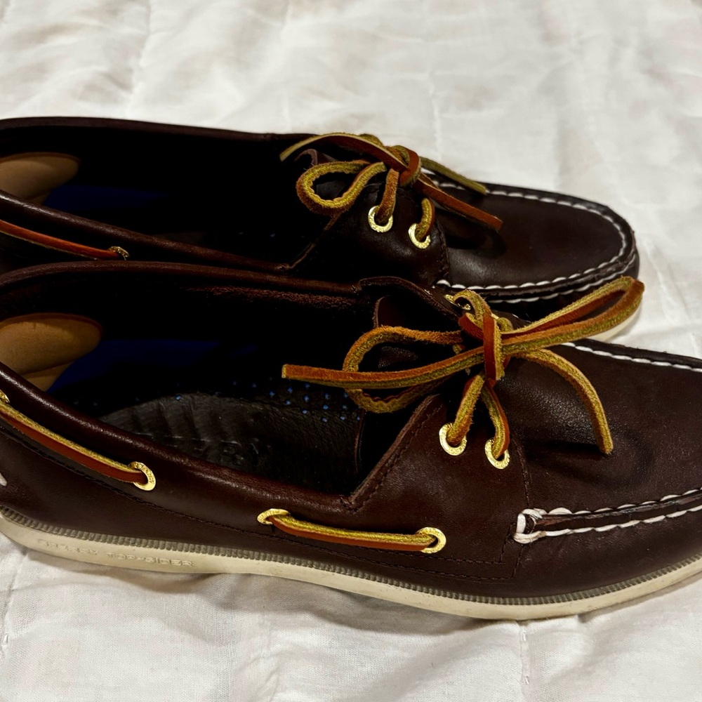 Sperry Brown Leather Boat Shoes - Picture 4 of 6